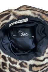 Rare c. 1963 Lilly Dache Leopard Print Fur Slouchy Fedora Hat