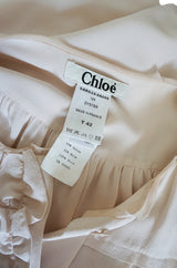 Early 2000s Blush Cream Silk Chloe Dress