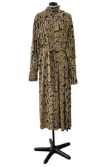 Iconic Pre-Fall 2018 Celine by Pheobe Philo Snake Print 'Boa" Jersey Dress