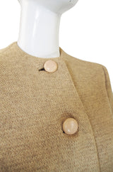 1950s Wool Norman Norell Camel Coat