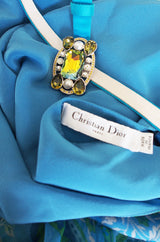 Cruise 2008 Galliano for Christian Dior Blue Silk Dress