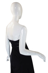 1980s Dramatic Claude Montana Strapless Gown