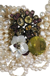 1990s Iradj Moini Multi-Strand Freshwater Pearl Choker Necklace