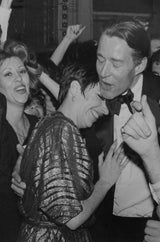 1978 Bill Blass Burgundy & Gold Lurex Striped Silk Chiffon Dress