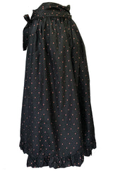 1981 Yves Saint Laurent Embroidered Silk Taffeta Full Maxi Skirt