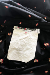 1981 Yves Saint Laurent Embroidered Silk Taffeta Full Maxi Skirt