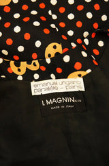 1960s Ungaro Parallele Quirky Dot Dress