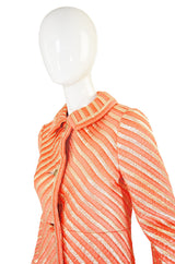 1967 Christian Dior Couture Striped Coat
