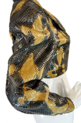 1991 Museum Held Alaia Exotic Python Skin Biker Jacket