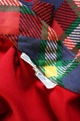 1970s Valentino Plaid Swing Coat