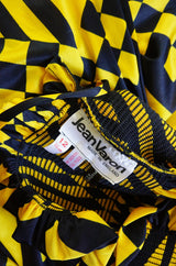 1960s Yellow & Black Jean Varon Maxi