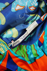 1960s Butterfly Print La Mendola Maxi