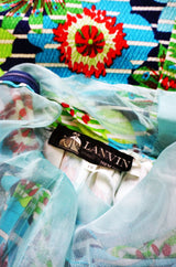 1971 Rare Lanvin Bright Print Maxi Dress