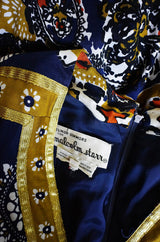 Documented 1970 Malcolm Starr Printed Jersey Baby Doll Dress