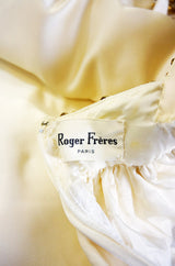 1960s Roger Freres Silk Metal Bead Dress
