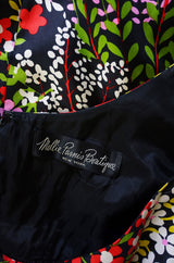 1960s Silk Floral Mollie Parnis Maxi Dress