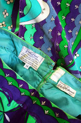 1960s Printed Velvet Pucci Wide Leg Pant