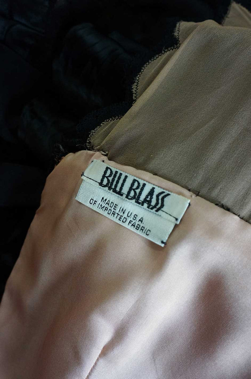 1970s Bill Blass Lace & Ribbons Dress
