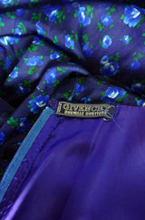 1970s Givenchy Silk Floral Maxi Dress