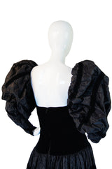 1986 Chanel Gown w Removable Sleeves