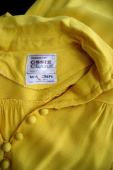 1960s Yellow Ossie Clark Maxi Dress