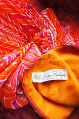 1960s Tangerine Chiffon Mollie Parnis