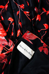 1960s Silk Coral Oscar De La Renta Gown