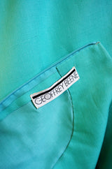 1960s Turquoise Couture Beene Dress
