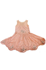 1920s Pale Pink & Silver Beaded Flapper