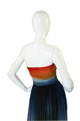 1970s Bill Blass Couture Ombre Gown