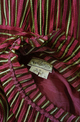 1970s Silk Net Janice Wainwright Dress