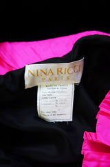 1980s Couture Nina Ricci Velvet Dress