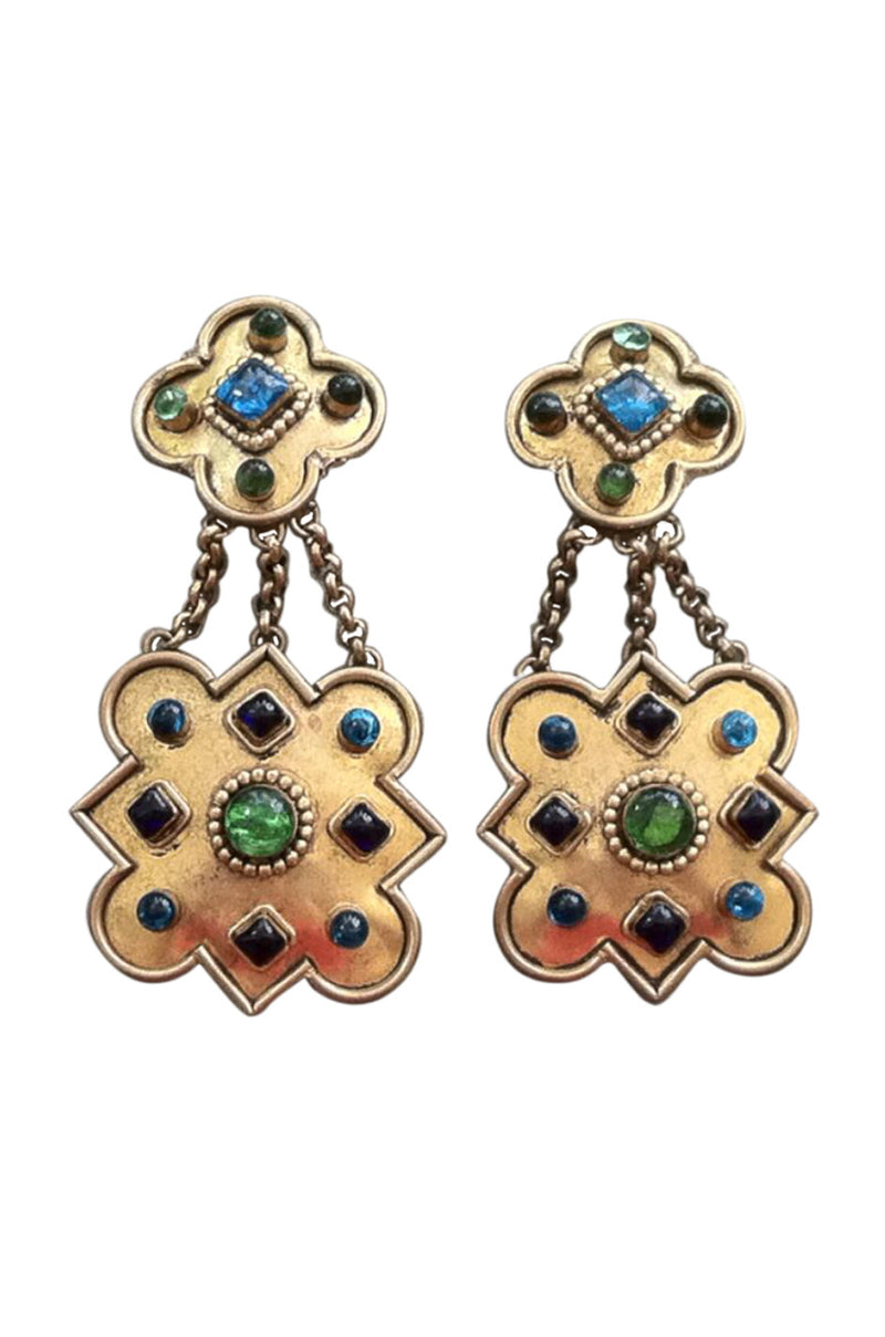 ISABEL CANOVAS Jeweled Earrings 1980s