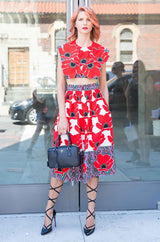 1971 Donald Brooks Poppy Skirt & Bib Set