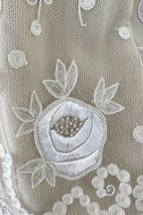 Spring 2006 Christian Lacroix Haute Couture Runway Embroidered Ivory Net Top