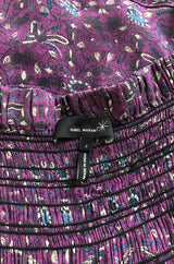 S/S 2011 Isabel Marant Strapless Purple Print Runway Dress Look 3