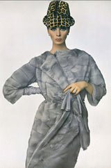 Rare c. 1963 Lilly Dache Leopard Print Fur Slouchy Fedora Hat