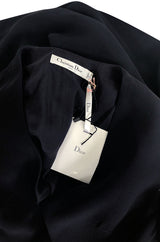 Fall 2005 Christian Dior Supermodel Length Navy Side Button Dress