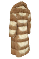 Rare c.1968- 1972 Christian Dior Two Toned Sheepskin Fur Coat