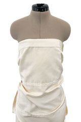 Beautiful 2013 Lanvin Blanche by Alber Elbaz Strapless Ruffled Ivory Silk Wedding Gown