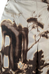 Scenic Print Fall 2004 Prada Runway & Ad Campaign Skirt w Gathered Bottom