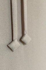 Fall 1994 Bill Blass Sand Coloured Silk Crepe Gathered Front Halter Dress