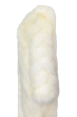 1970s Saks SFAntastic Ivory & Pale Yellow Down Feather Maxi Coat