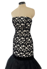 Fabulous Fall 2015 Oscar de la Renta Runway Look 51 Black & White Strapless Dress