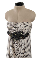 Pretty Spring 2009 Valentino Runway Strapless Dotted Silk w Front Detailing
