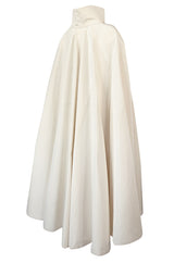 F/W 1996 Givenchy Couture Runway Ivory Silk Taffeta Over Skirt Cape