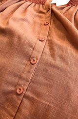 1960s Wallis Smock Finish Tented Loose & Easy Summer Dress