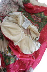1990s Galliano for Christian Dior Pink Silk "Patchwork" Dress