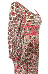 Extraordinary 1960s Emilio Pucci Silk Jersey Intricate Swirl Print Dress