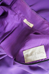 1960s Hand Painted George Halley Couture Gown